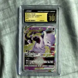 Mewtwo VSTAR Pokemon GO CGC 10 031/071 Japanese Holo Pokemon TCG Graded Card - Image 1