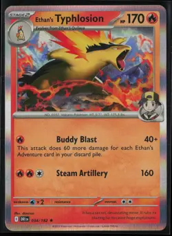 Ethan's Typhlosion (Non-holo) 34/182 Pokemon Deck Exclusives Rare Near Mint - Image 1