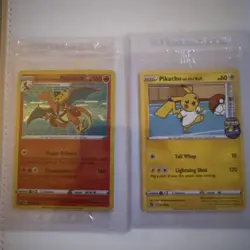 Pokemon TCG Special Delivery Charizard Promo SWSH005 & Pikachu Futsal 001/005 - Image 1