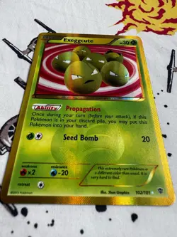 Exeggcute 102/101 Holo Secret Rare B&W Plasma Blast NM Pokemon TCG - Image 4