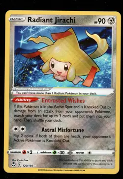 Pokemon Radiant Jirachi SWSH12: Silver Tempest #120/195 NM - Image 1