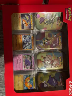 THREE BUNDLE Pokemon 4 Mini Tin +Promo 151 SamsClub Sealed BONUS POSTER FULL SET - Image 3