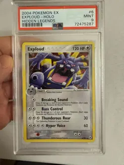 2004 Pokemon - Exploud Holo Rare - EX Hidden Legends 6/101 - PSA 9 MINT!! - Image 1