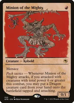 1x - Minion of the Mighty - Showcase #320 - Forgotten Realms - NM MTG - Image 1
