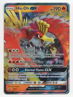2017 Pokemon Ho-Oh GX SM Black Star Promo SM57 - Image 1