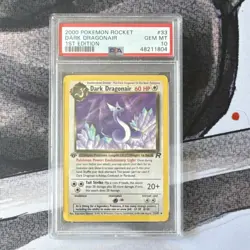 Pokemon TCG Team Rocket Dark Dragonair 33/82 1st Edition Regular PSA 10 - Image 1