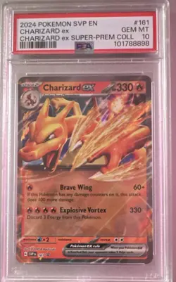 Pokemon Charizard ex 161 SV Scarlet & Violet Promo Holo PSA 10 English 2024 - Image 1