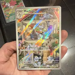 Pokemon TCG Machoke Illustration Rare Full Art Holo SV 151 177/165 100 HP - Image 1