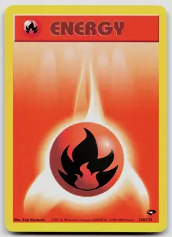 FIRE ENERGY 128/132 GYM CHALLENGE POKEMON UNLIMITED LP - Image 1