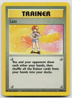 LASS 75/102 RARE BASE SET UNLIMITED POKEMON LP - Image 1