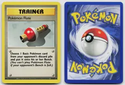 POKEMON FLUTE 86/102 UNCOMMON BASE SET UNLIMITED POKEMON LP - Image 3