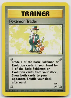 POKEMON TRADER 77/102 RARE BASE SET UNLIMITED POKEMON MP - Image 1