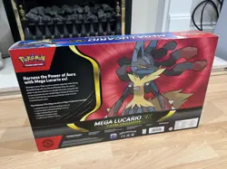 Pokemon TCG: Mega Lucario EX Figure Collection Box + Promo - 5x Booster Pack NEW - Image 2