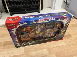 Pokemon TCG: Mega Lucario EX Figure Collection Box + Promo - 5x Booster Pack NEW - Image 4