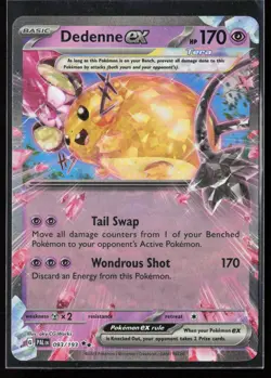 Dedenne ex 093/193 Double Rare SV02: Paldea Evolved Pokemon TCG NM - Image 1