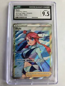 Skyla (Full Art) 072/072 Shining Fates Holo - CGC 9.5 Pokemon - Image 1