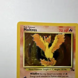 Wizards Pokemon TCG Moltres Fossil Holo Rare Unlimited 12/62 70 HP 1999 Eng - Image 3