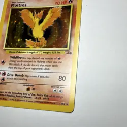 Wizards Pokemon TCG Moltres Fossil Holo Rare Unlimited 12/62 70 HP 1999 Eng - Image 5