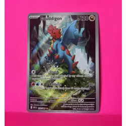 Pokemon TCG Druddigon Illustration Rare Holo 151/086 Sv: White Flare 120 HP - Image 1