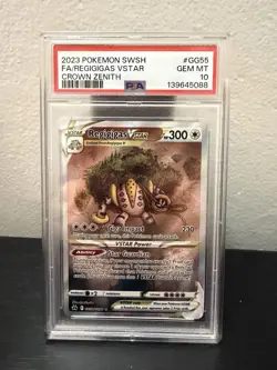 Pokemon TCG Regigigas VSTAR GG55 Crown Zenith Galarian Gallery PSA 10 NEW CERT - Image 1
