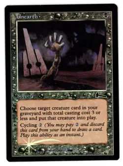Unearth -- MTG (SP+/NM Quality FOIL) - Urza's Legacy - See pics/scans! - Image 1