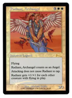 Radiant, Archangel -- MTG (SP+/NM Quality FOIL) - Urza's Legacy - See scans!! - Image 1