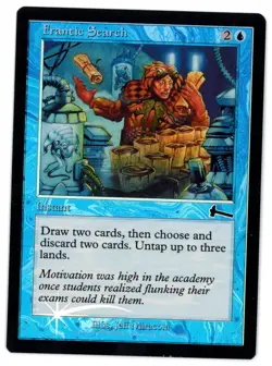Frantic Search -- MTG (SP+/NM Quality FOIL) - Urza's Legacy - See scans!! - Image 1