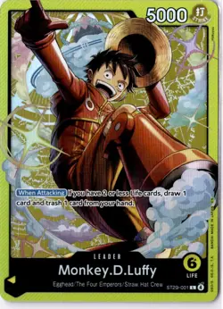 Monkey.D.Luffy (001) ST29-001 Egghead Foil Leader Card - Image 1