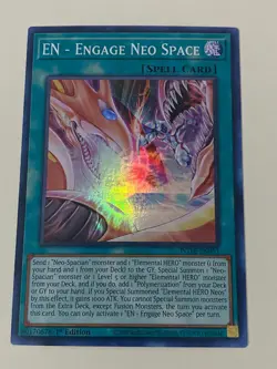 Yugioh - En Engage Neo Space x 3 - 1st Edition - Super Rare NM - Free Holo Card - Image 2