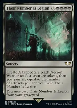 1 x Their Number Is Legion - Universes Beyond: Warhammer 40,000 - NM-Mint - MTG - Image 1