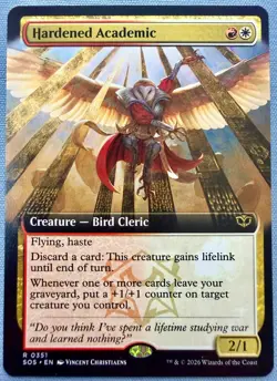 Hardened Academic (Extended Art) - NM - MTG Secrets of Strixhaven SOS #351 Rare - Image 1