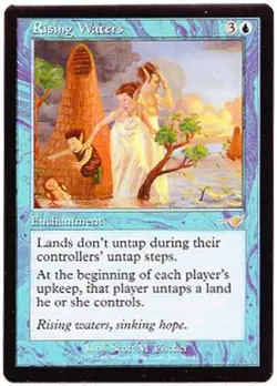 RISING WATERS X1 MAGIC MTG NEMESIS NEAR MINT (NM) 2000 - Image 1