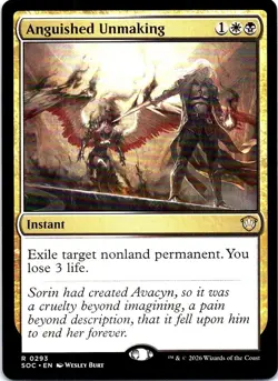 Anguished Unmaking 293 Commander: Secrets of Strixhaven Magic: The Gathering NM - Image 1