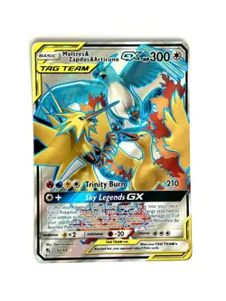 Moltres & Zapdos & Articuno GX 66/68 Ultra Rare Hidden Fates Pokemon Near Mint - Image 1