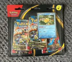 Pokemon TCG Mega Evolution Triple Blister Pack Psyduck Promo Brand New Sealed - Image 1