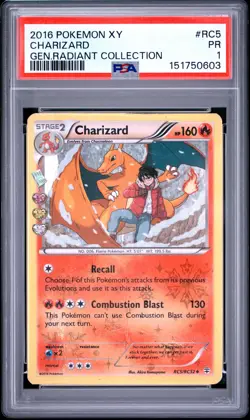2016 POKEMON XY GENERATIONS RADIANT COLLECTION #RC5 CHARIZARD PSA 1 - Image 1
