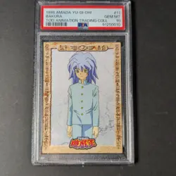 Bakura Amada Yugioh Toei Animation Trading Collection 1998 PSA 10 GEM MINT #11 - Image 1