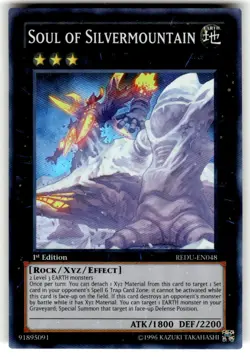 YuGiOh Soul of Silvermountain REDU-EN048 1st Edition Super Rare NM - Image 1
