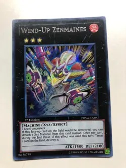 USA Seller Yugioh Wind-up Zenmaines PHSW-EN087 Secret Rare 1st Edition VLP/NM - Image 2