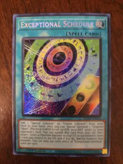 Yu-Gi-Oh Blazing Dominion Exceptional Schedule Secret Rare BLZD-EN054 NM!!! - Image 1