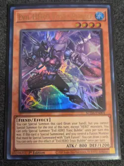 Evil HERO Toxic Bubble - SUDA-EN001 - Ultra Rare 1st Edition VLP Yugioh Supreme - Image 1