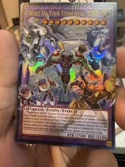 Yugioh Wake Up Your Elemental HERO 1st Edition Ultra Extended Art RA05-EN142 - Image 1