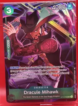 Dracule Mihawk ST12-003 Foil Illustration Box Vol 4 One Piece Promo Sealed - Image 1