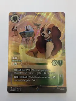 Disney Lorcana Lady Decisive Dog 205/204 Enchanted Reign of Jafar NM - Image 3