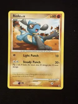 Pokemon TCG Riolu Card Lot (2) Platinum & Next Destinies 91/127, 63/99 English - Image 3