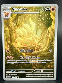 Ninetales 199/197 Illustration Rare Obsidian Flames Pokemon Card NM - Image 1