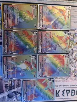 Pokemon TCG Rainbow Rare Near Mint Lot of 7 Cards: Alcremie Lycanroc & More - Image 1