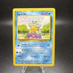 Squirtle 63/102 Common Base Set Unlimited WOTC Vintage Card NM Near Mint -j - Image 1