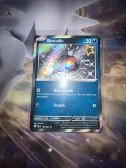 Pokemon TCG Shroodle Scarlet Violet Paldean Fates Holo Card 189/091 - Image 1