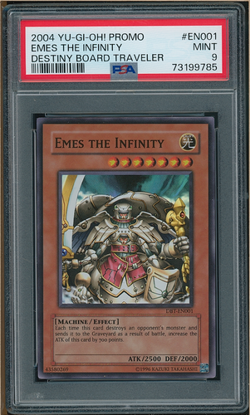 2004 Yu-Gi-Oh Promo Card Emes The Infinity - Destiny Board Traveler PSA 9 GRADED - Image 1
